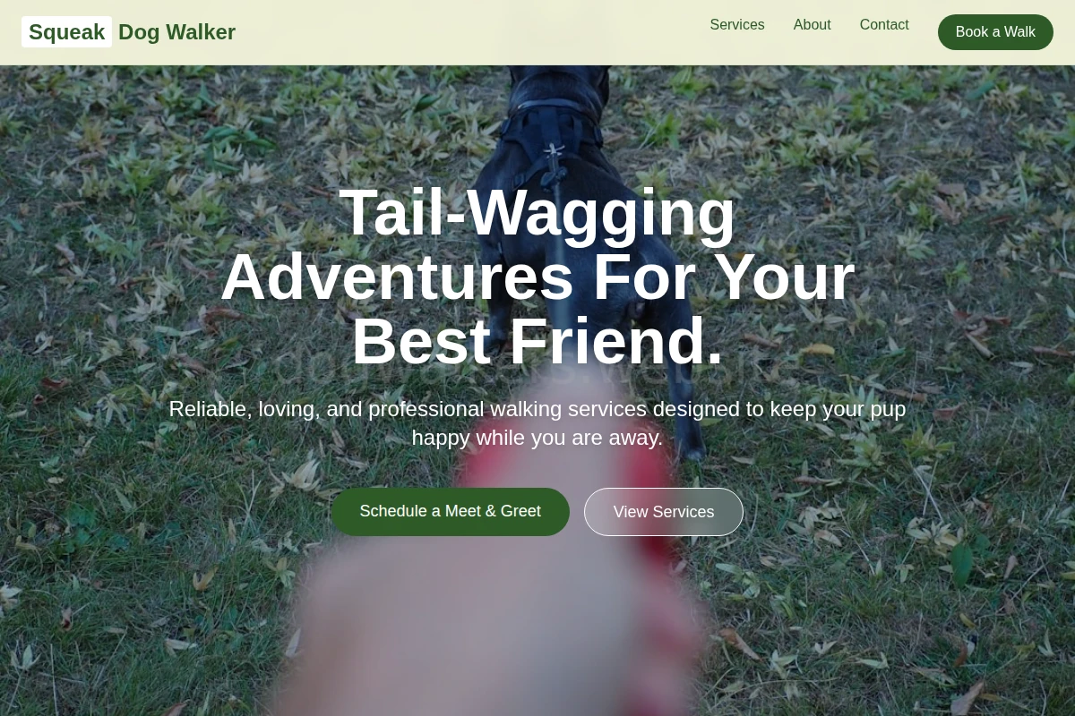 Squeak Dog Walker